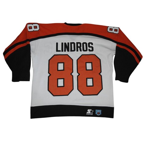 Vintage 90s Starter Philadelphia Flyers Eric Lindros #88 NHL Jersey Adult Medium - Picture 7 of 10